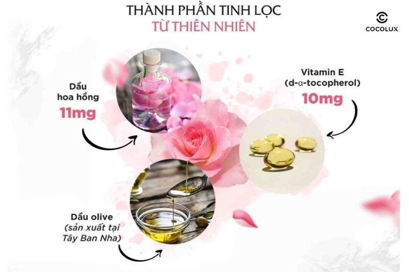 Thành phần của viên uống DHC hoa hồng làm thơm cơ thể