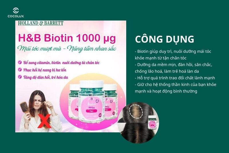 Công dụng của viên uống Holland & Barrett Biotin