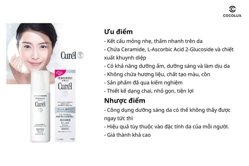 Ưu điểm, nhược điểm của Lotion Dưỡng Ẩm Curel Whitening Moisture Care Whitening Moisture Lotion II