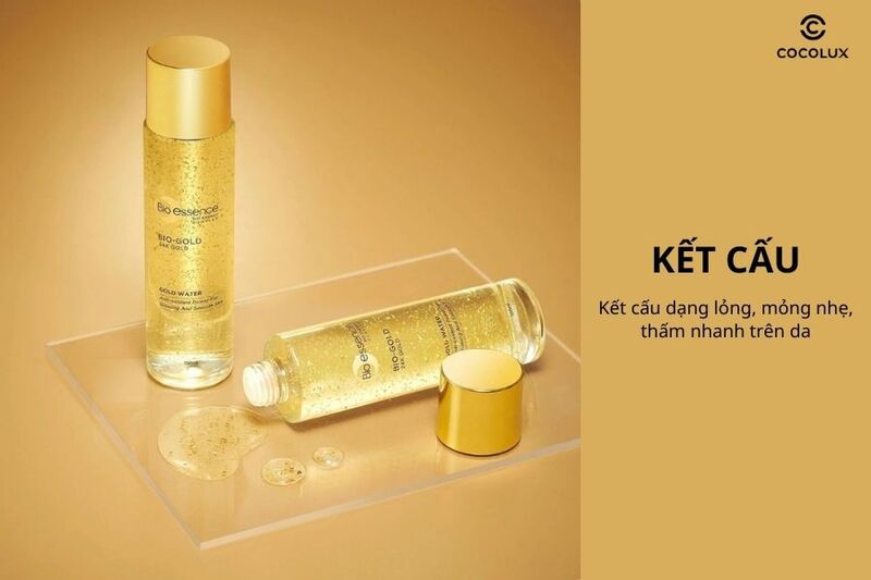 Kết cấu&nbsp;của nước dưỡng Bio-Essence Bio-Gold Gold Water