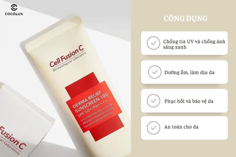 C&ocirc;ng dụng nổi bật của Kem Chống Nắng Cell Fusion C Derma