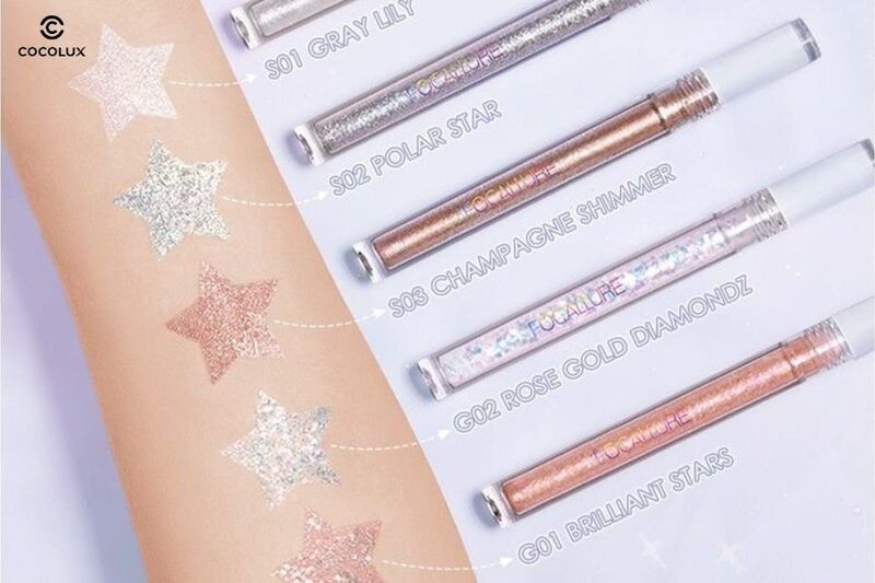 Thiết kế bao bì của Nhũ Mắt Focallure Glittering Liquid