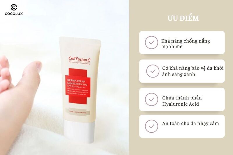 Kem Chống Nắng Cell Fusion C Derma c&oacute; nhiều ưu điểm nổi bật