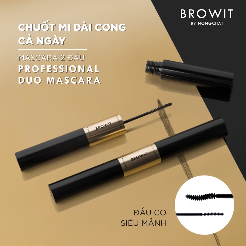 Mascara Browit By Nong Chat 2 Đầu Professional Duo 2in1 - Cam