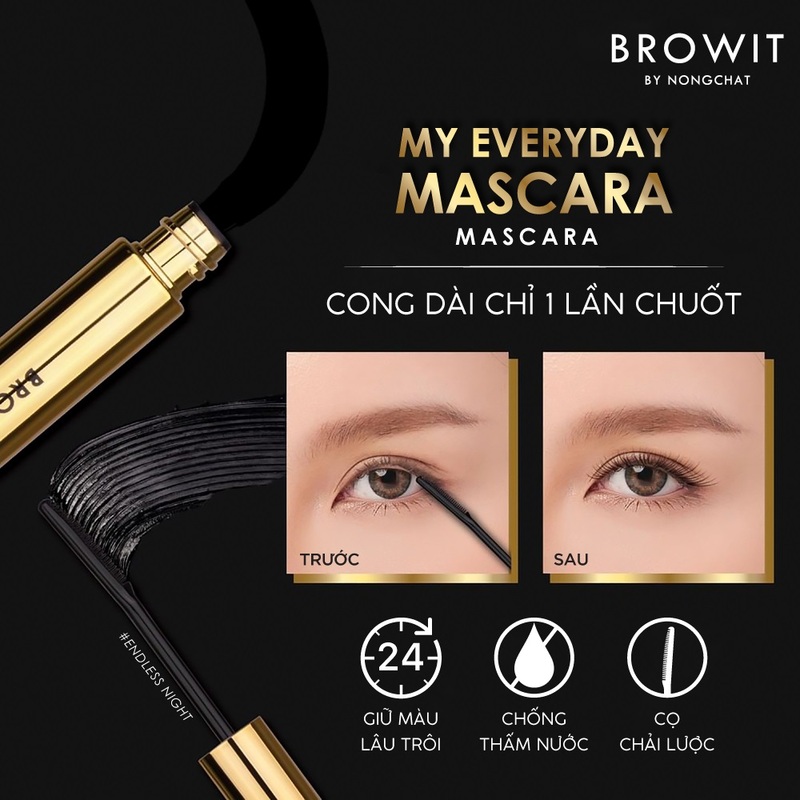 Mascara Browit By Nong Chat 2 Đầu Professional Duo 2in1 - Cam