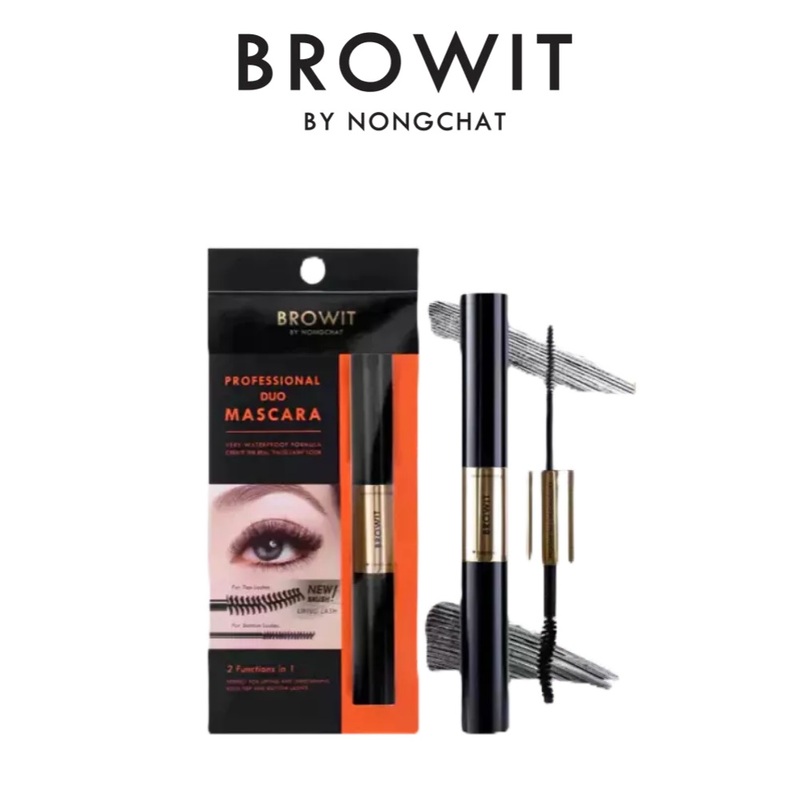 Mascara Browit By Nong Chat 2 Đầu Professional Duo 2in1 - Cam