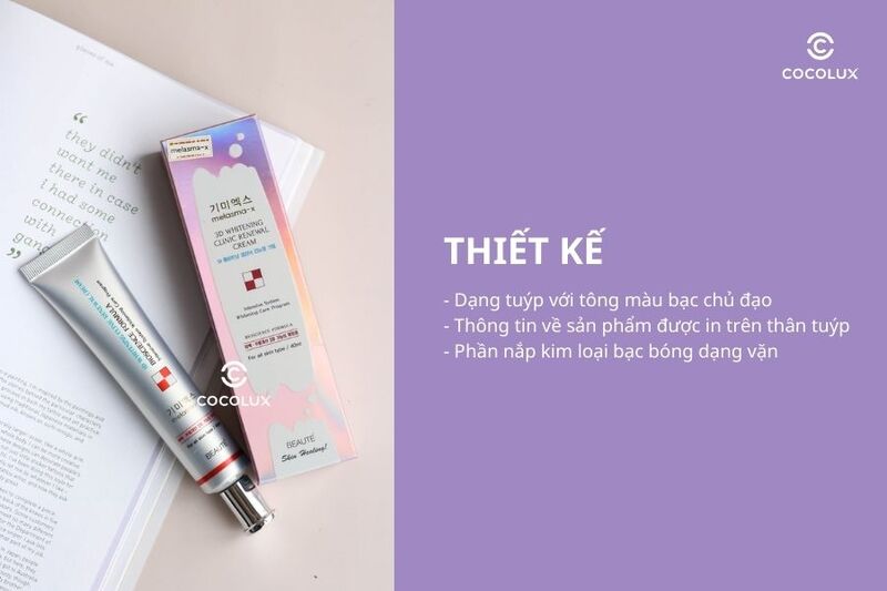 Thiết kế của kem dưỡng Melasma-x 3D Whitening Clinic Renewal 40ml