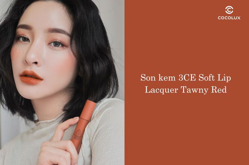 Son kem 3CE Soft Lip Lacquer Tawny Red