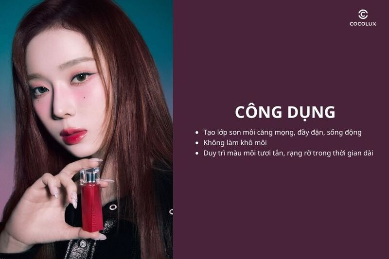 Công dụng của son tint bóng Espoir Couture Lip Tint Glaze