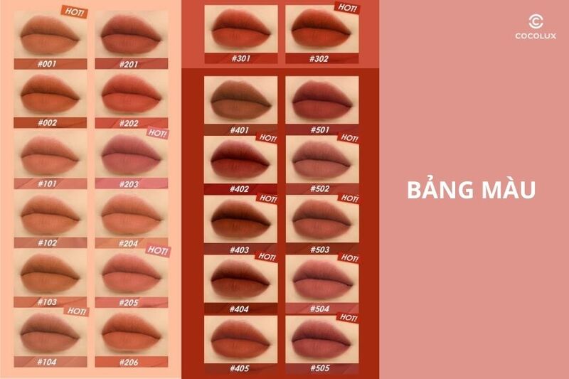 Bảng m&agrave;u son kem Focallure Velvet Smooth Lip Glaze FA196