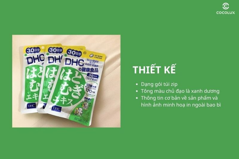 Thiết kế bao bì của viên uống DHC Chiết Xuất Ý Dĩ