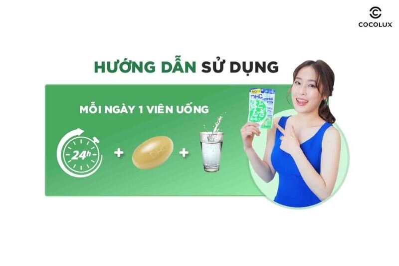 Cách dùng viên uống DHC Chiết Xuất Ý Dĩ