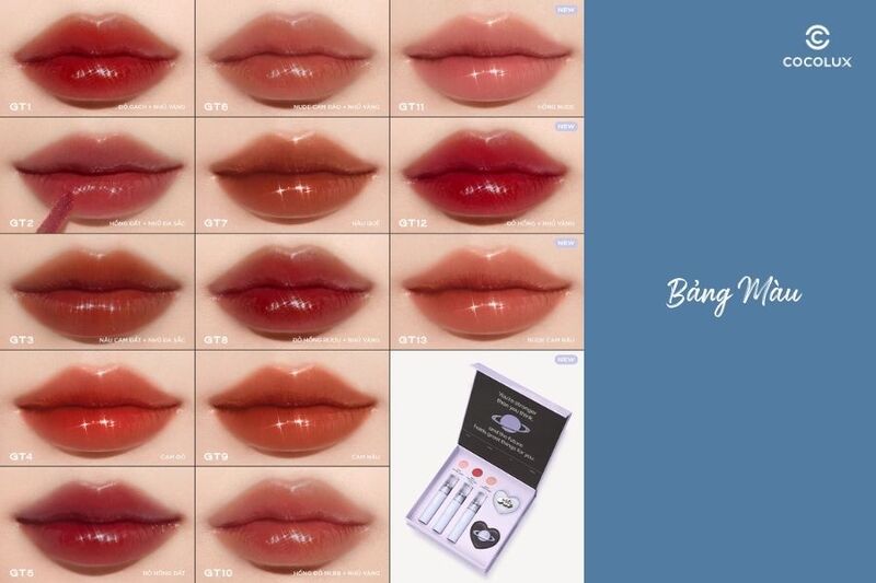 Bảng màu son kem Ofelia Lolli Glow Tint