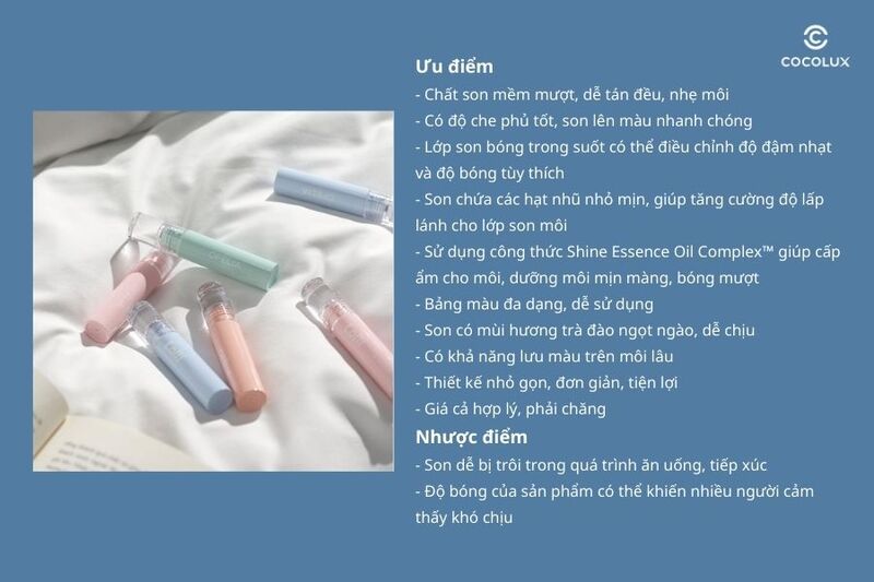 Ưu điểm và nhược điểm của son kem Ofelia Lolli Glow Tint