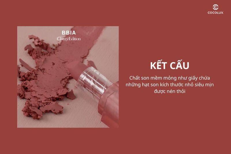 Kết cấu son thỏi BBIA Last Powder Lipstick