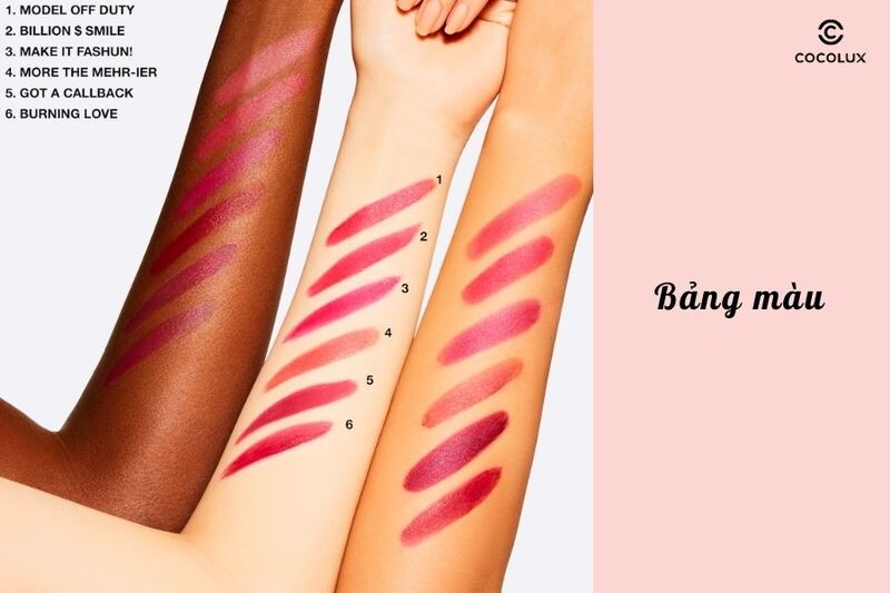 Một số màu son của son kem MAC Powder Kiss Liquid Lipcolour