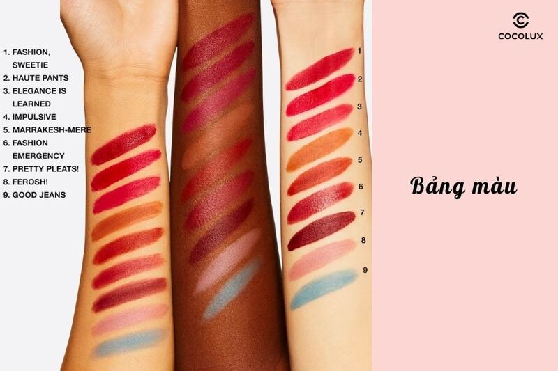 Một số màu son của son kem MAC Powder Kiss Liquid Lipcolour