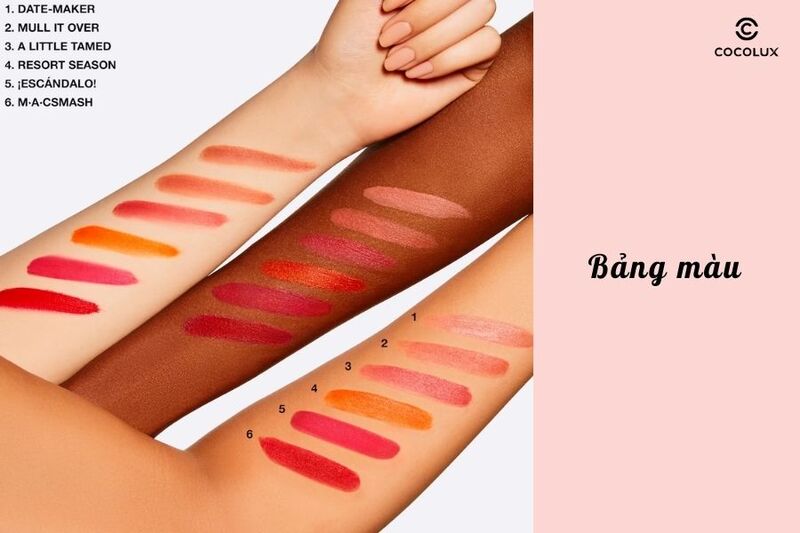 Một số màu son của son kem MAC Powder Kiss Liquid Lipcolour