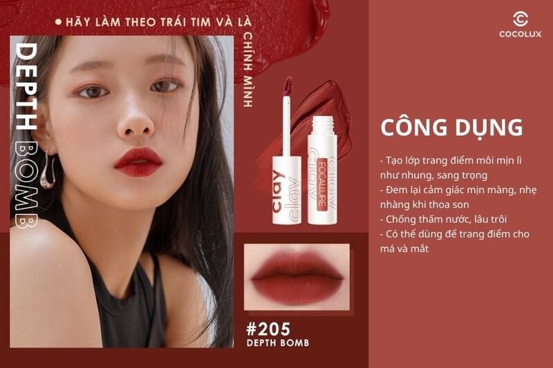 Công dụng của son kem Focallure True Matte Liquid Lipstick FA179