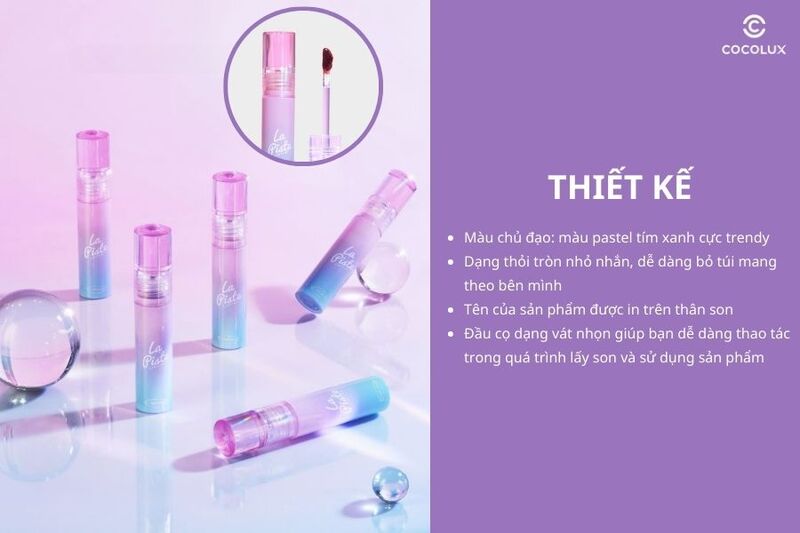 Thiết kế son kem Dearmay La Piste Lip Tint