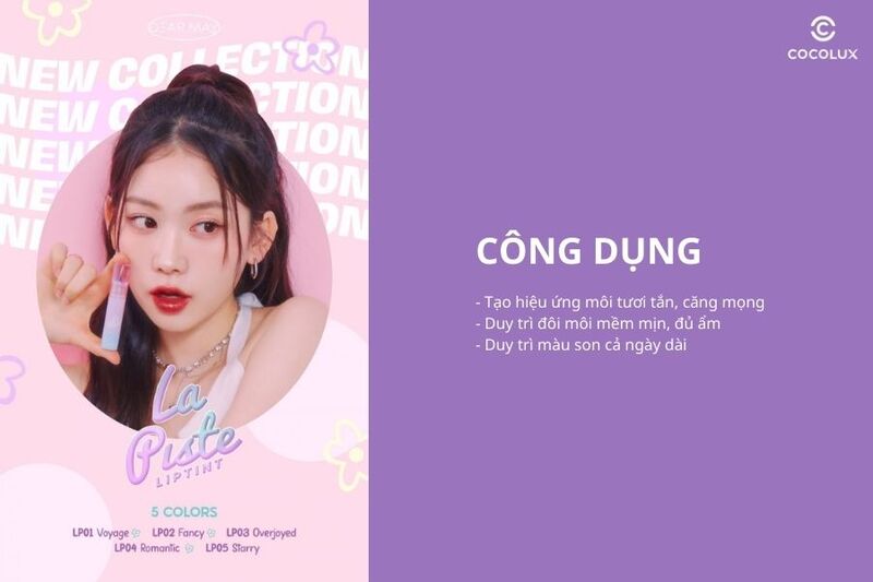 Công dụng của son kem Dearmay La Piste Lip Tint