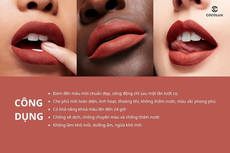 Công dụng của son kem MAC Locked Kiss Ink 24h Lipcolor