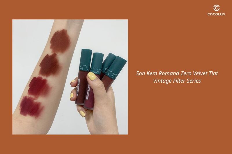 Bảng màu son kem Romand Zero Velvet Tint Vintage Filter Series