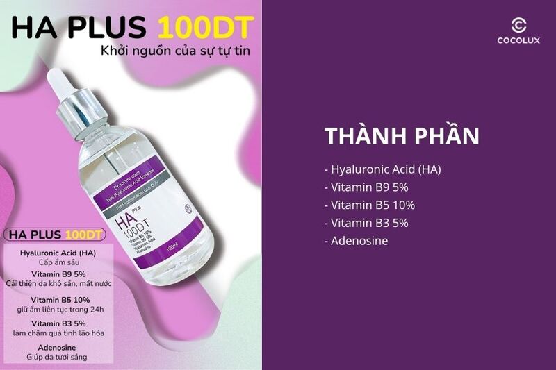 Thành phần chính của serum Dr.Sunmi Care HA Plus 100DT