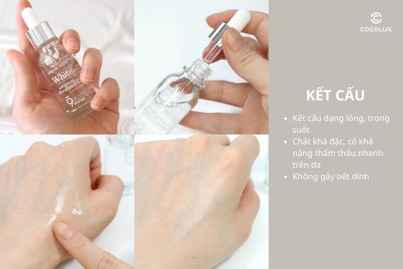 Kết cấu của Tinh Chất 9Wishes White Dưỡng Sáng Da, Giảm Thâm 25ml