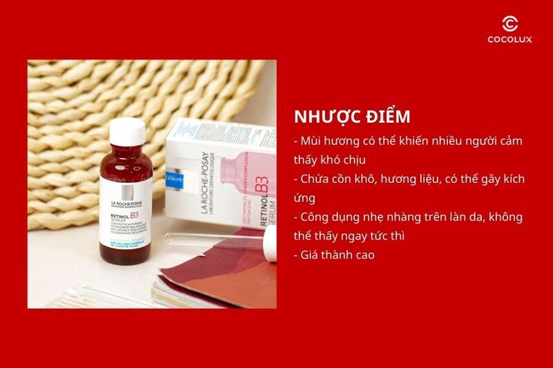 Nhược điểm của tinh chất La Roche-Posay Retinol B3