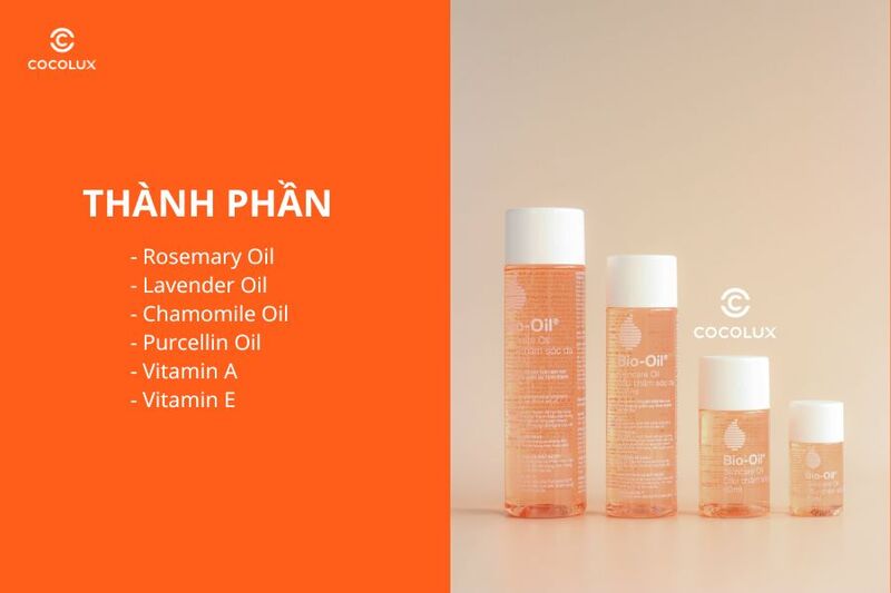 Thành phần chính của tinh dầu trị rạn da Bio Oil