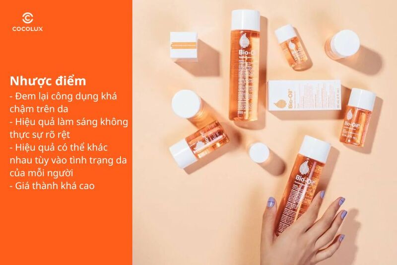 Nhược điểm của tinh dầu trị rạn da Bio Oil