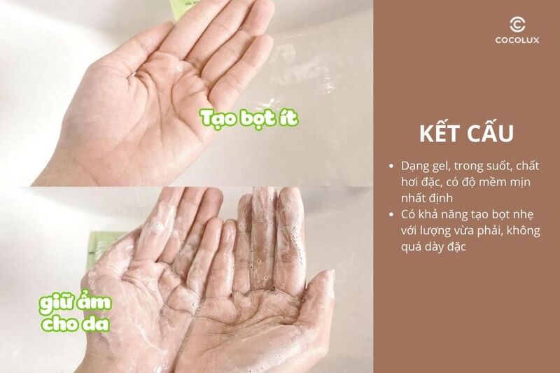 Kết cấu của sữa rửa mặt SVR