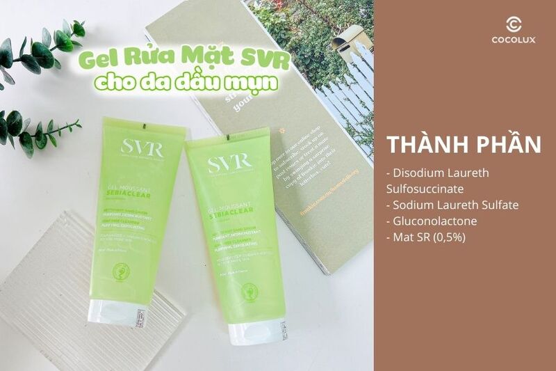 Thành phần chính của Gel Rửa Mặt SVR Sebiaclear Gel Moussant Cho Da Dầu