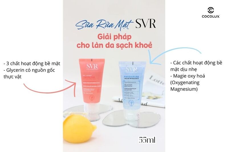 Thành phần chính của Sữa Rửa Mặt SVR Topialyse Gel Lavant Không Chứa Xà Phòng và Sữa Rửa Mặt SVR Physiopure Gelée Moussante Dành Cho Da Nhạy Cảm
