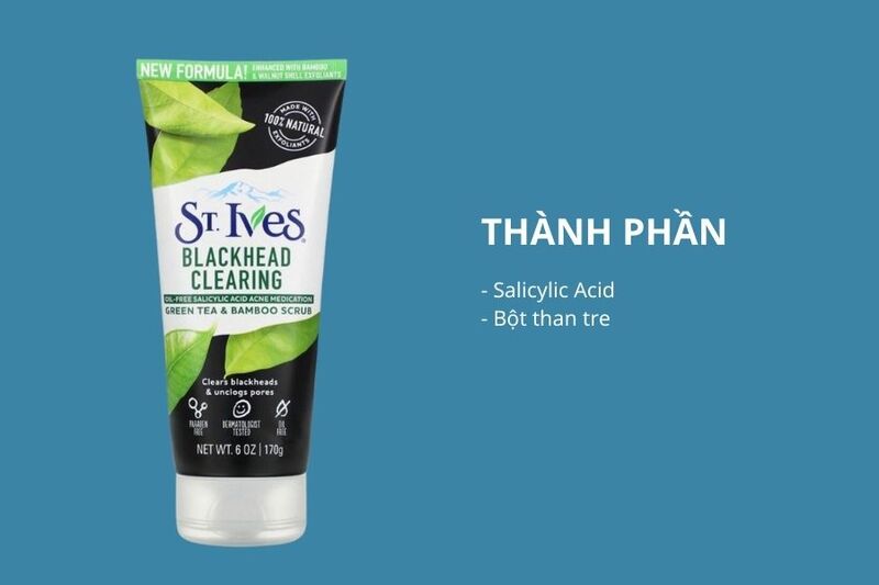 Thành phần của Sữa Rửa Mặt St.Ives Green Tea