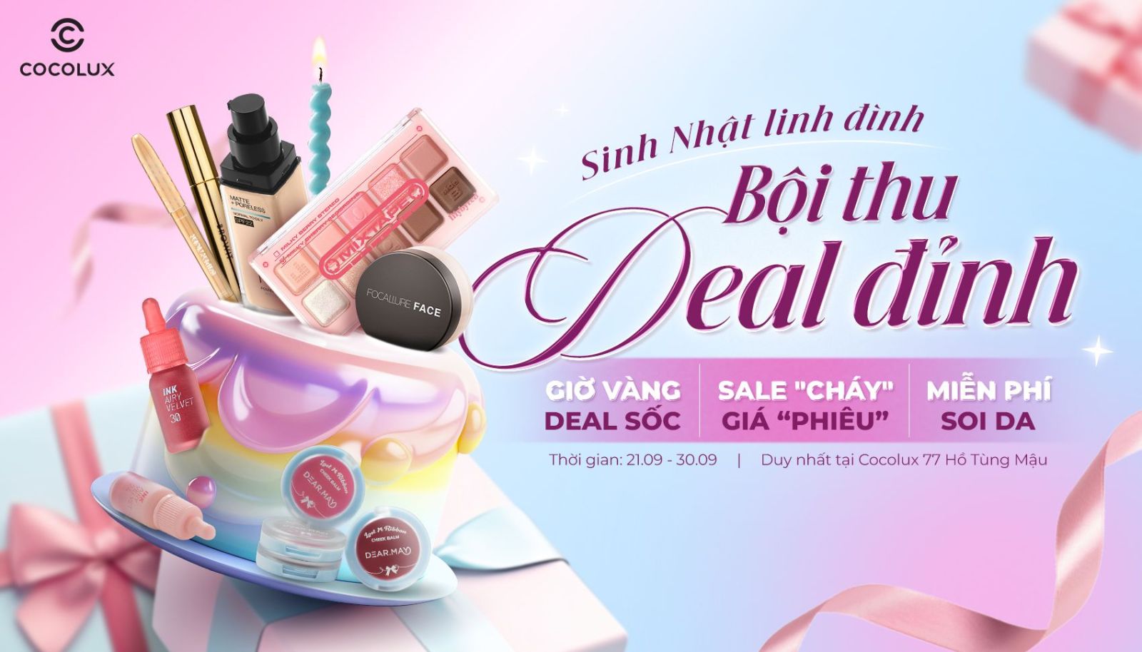 COCOLUX HỒ TÙNG MẬU SINH NHẬT LINH ĐÌNH - BỘI THU DEAL ĐỈNH