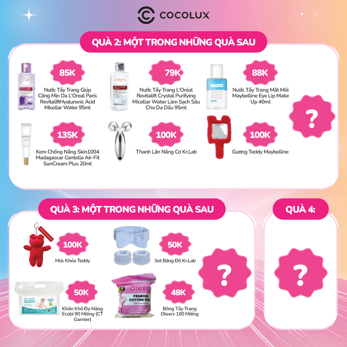 Mua Blind Box tại Cocolux 275 Trần Hưng Đạo, Bắc Ninh, khách hàng sẽ nhận được đến 5 phần quà