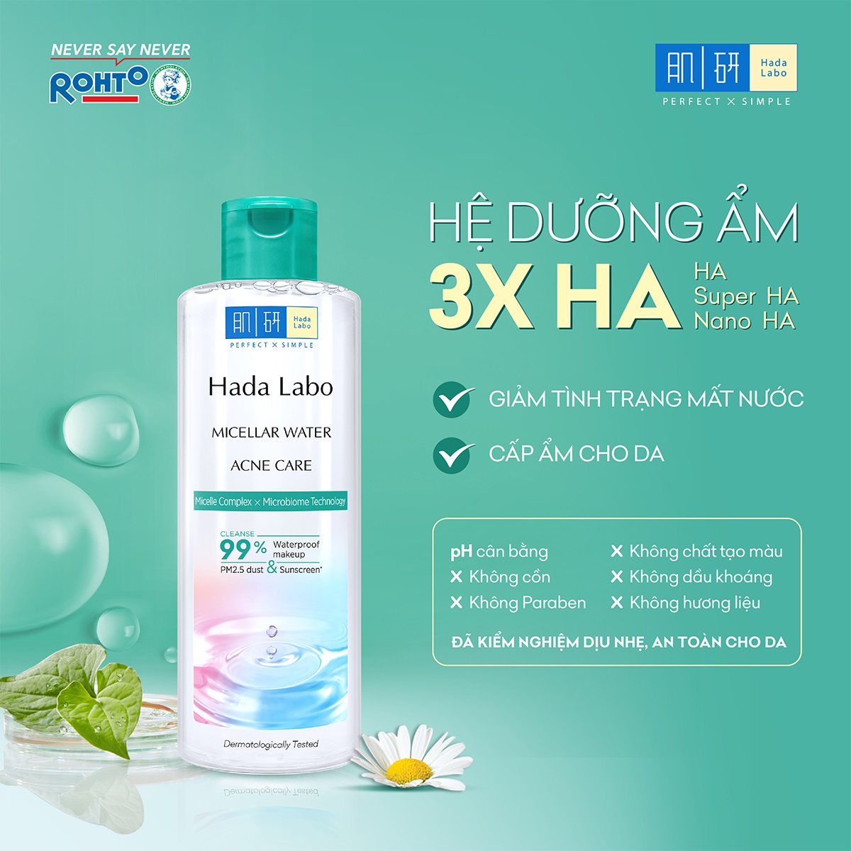 Nước Tẩy Trang Hada Labo Sạch Sâu Cho Da Mụn, Nhạy Cảm 240ml