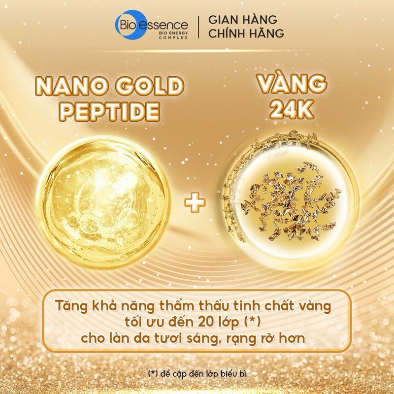 Kem Dưỡng Mắt Bio-essence 24k Gold Giảm Nếp Nhăn Ngừa Lão Hóa Vùng Mắt 17g