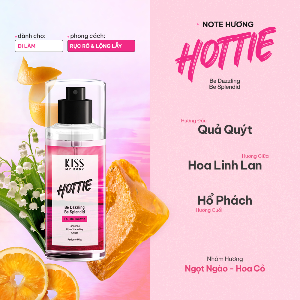 Xịt Thơm Toàn Thân Hương Nước Hoa Kiss My Body 88ml - Hottie