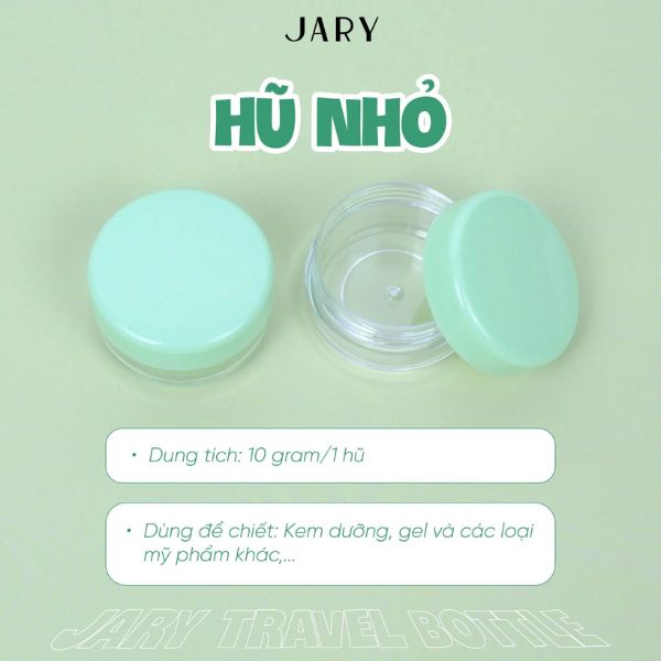 Bộ Chiết Mỹ Phẩm Jary Travel Bottle Set (Xanh Lá)