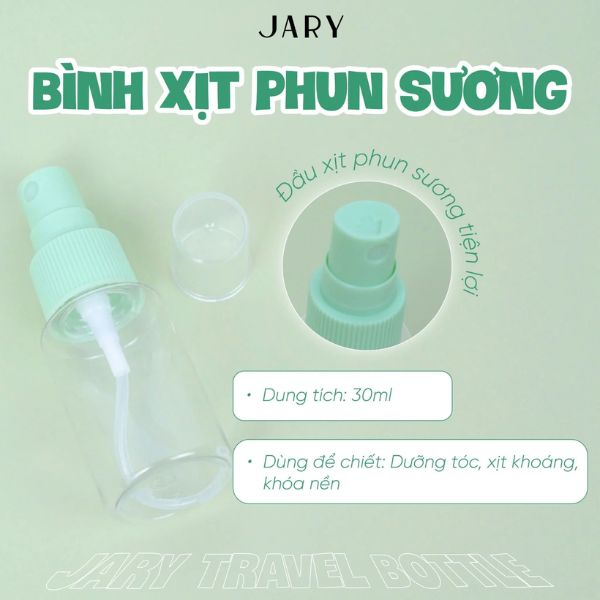 Bộ Chiết Mỹ Phẩm Jary Travel Bottle Set (Xanh Lá)