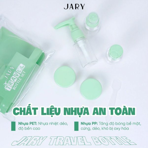 Bộ Chiết Mỹ Phẩm Jary Travel Bottle Set (Xanh Lá)