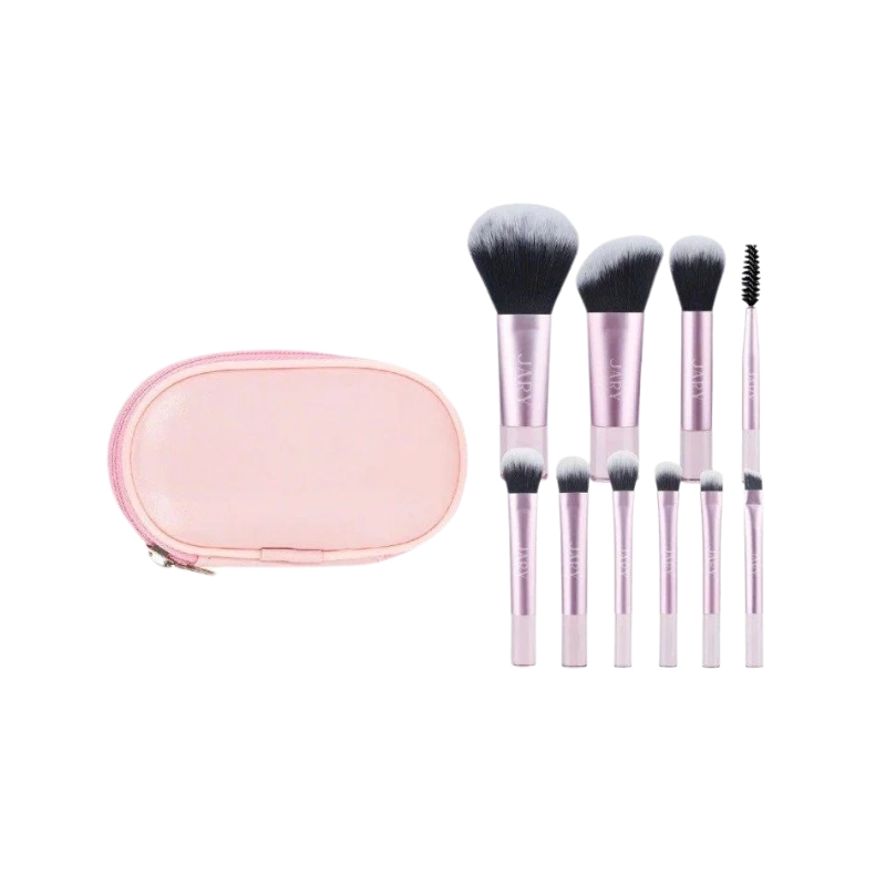 Bộ Cọ Jary Túi Da PU Set 10 Cây Pink