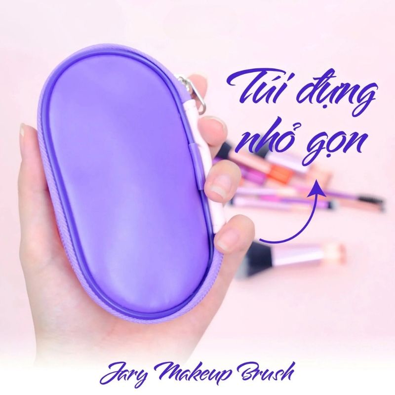 Bộ Cọ Jary Túi Da PU Set 10 Cây Rainbow