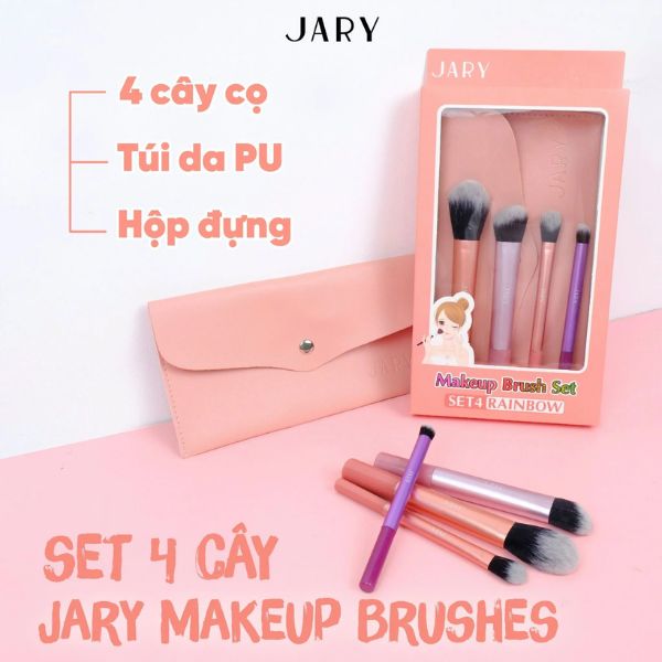 Bộ Cọ Trang Điểm 4 Cây Jary Makeup Brush