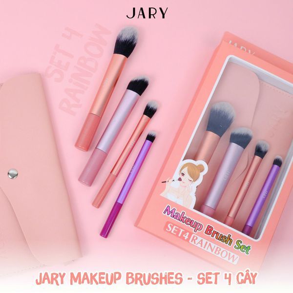 Bộ Cọ Trang Điểm 4 Cây Jary Makeup Brush