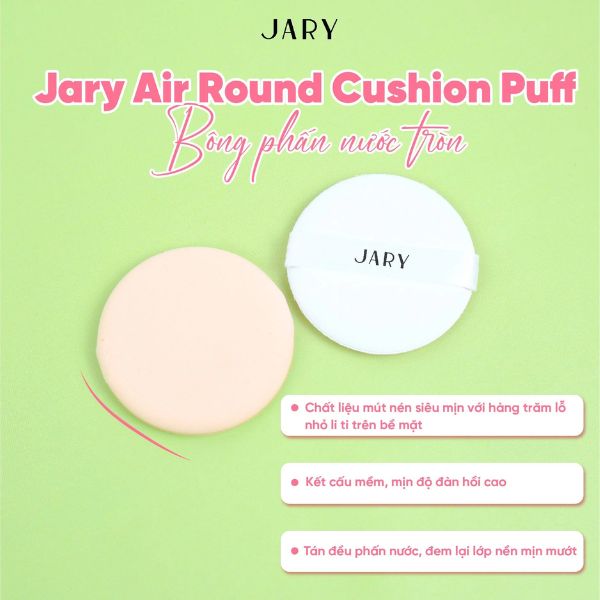 Bông Phấn Nước Jary Air Round Cushion Puff