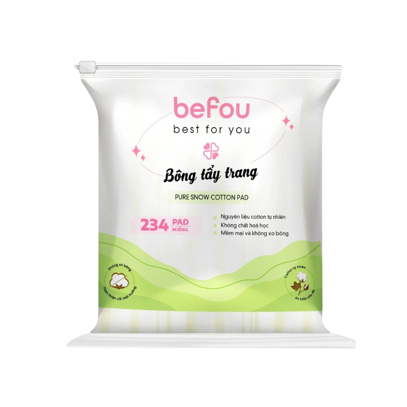 Bông Tẩy Trang Befou Pure Snow Cotton Pad 234 Miếng